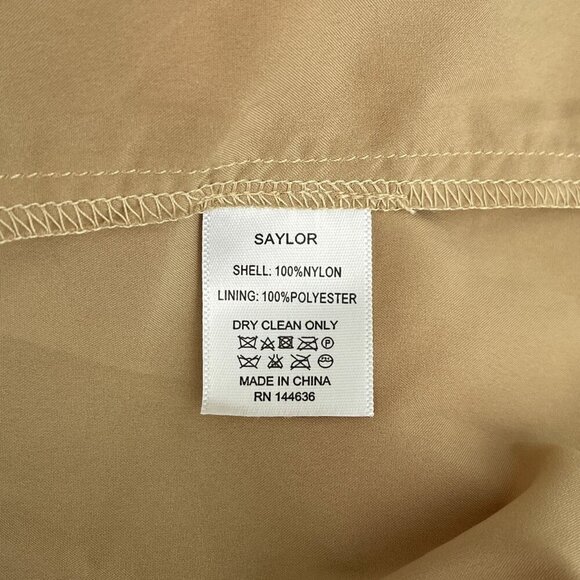 Saylor Darian Open Back Ruffle Mini Cocktail Dress Lace Crochet Coral Women XL - Picture 10 of 15